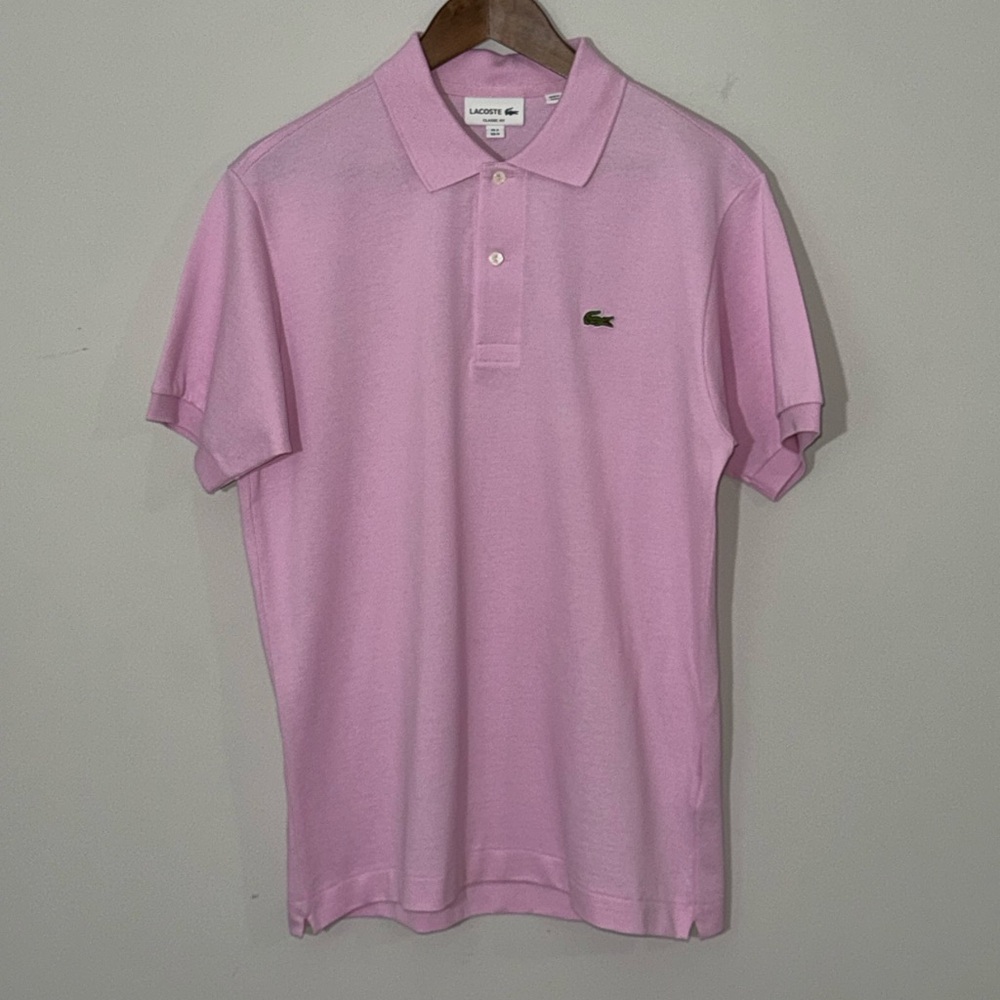 Lacoste Men's Light Pink Polo Shirt